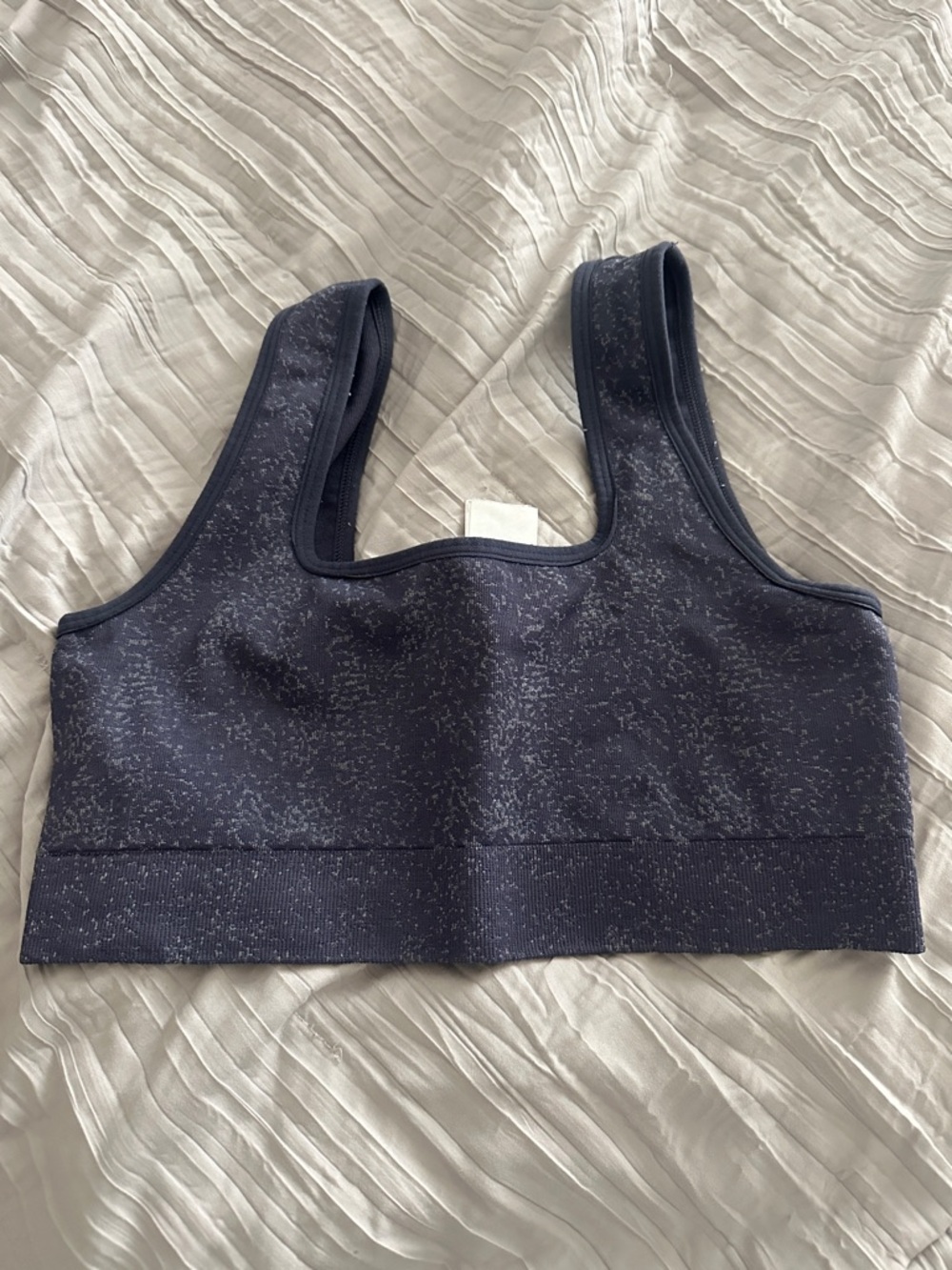 Gymshark Heathered Dark Navy Seamless Sports Bra